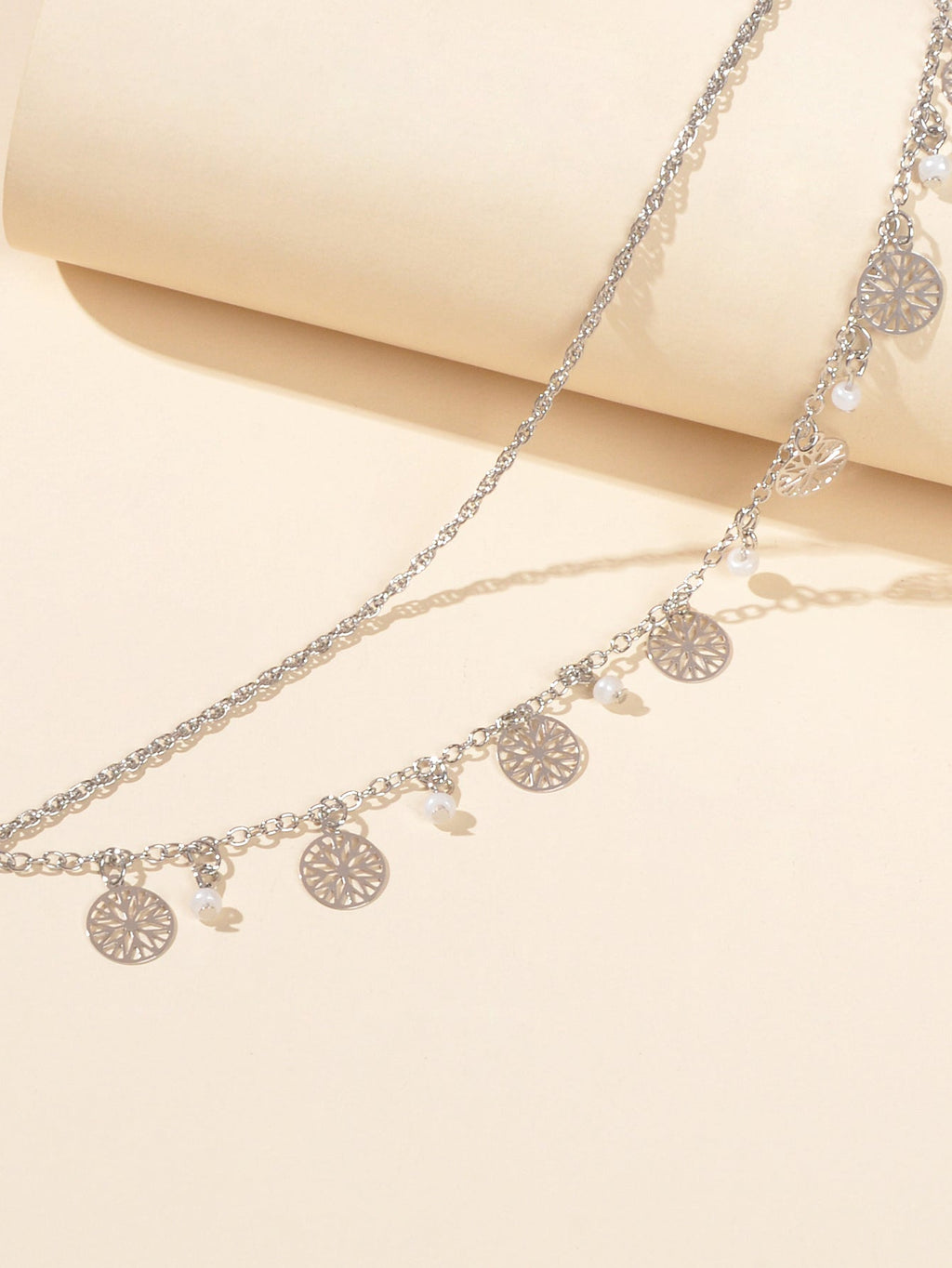 AU Stock Foot Beach Jewellery Doublelayer Chain Beads Disc Charm