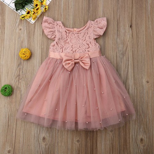 2 7Y Flower Girl Kids Tutu Dress Lace Flowers