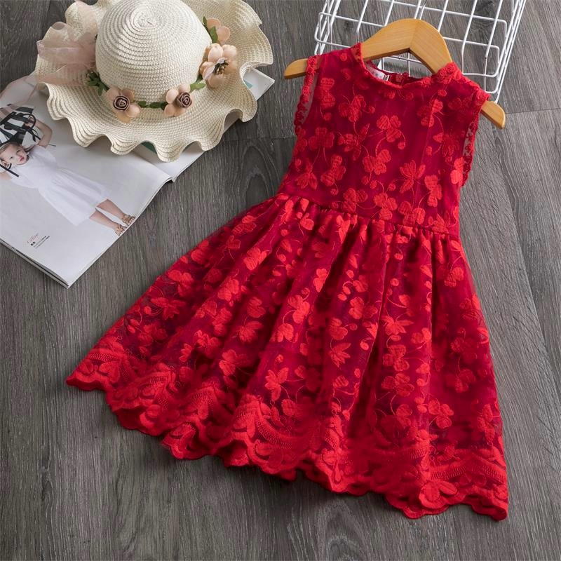 Dress of Girl Flowers Tulle Princess Party