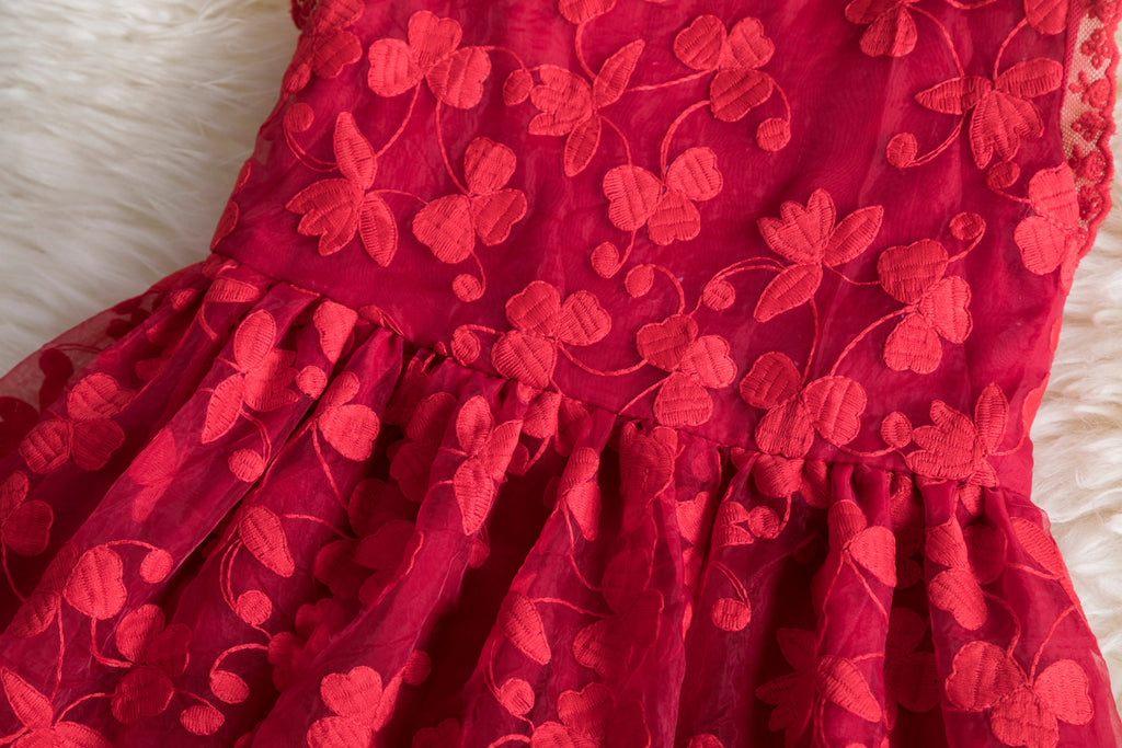 Dress of Girl Flowers Tulle Princess Party
