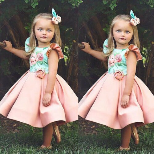 Flower Girl Princess Dress Baby Kid Party