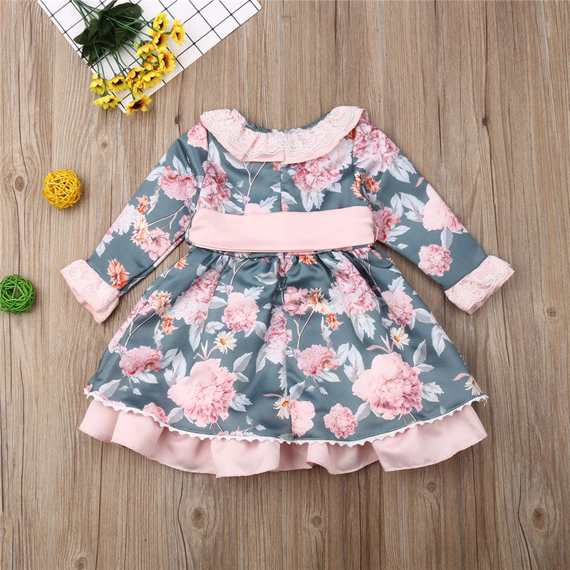Formal Kid Baby Girl Flowers Tutu Dress High