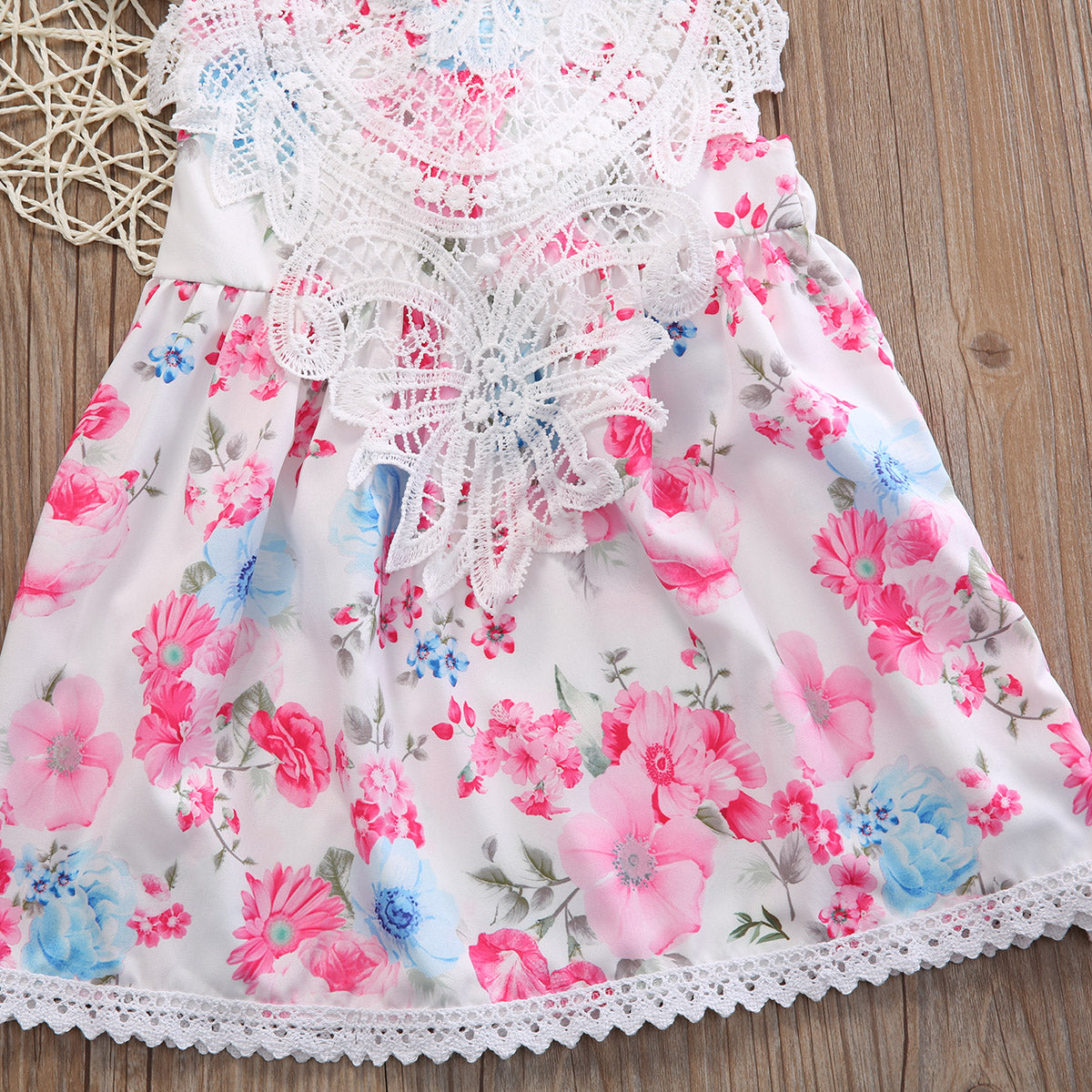 2pcs Toddler Kids Baby Girl Flower Dress+Headband