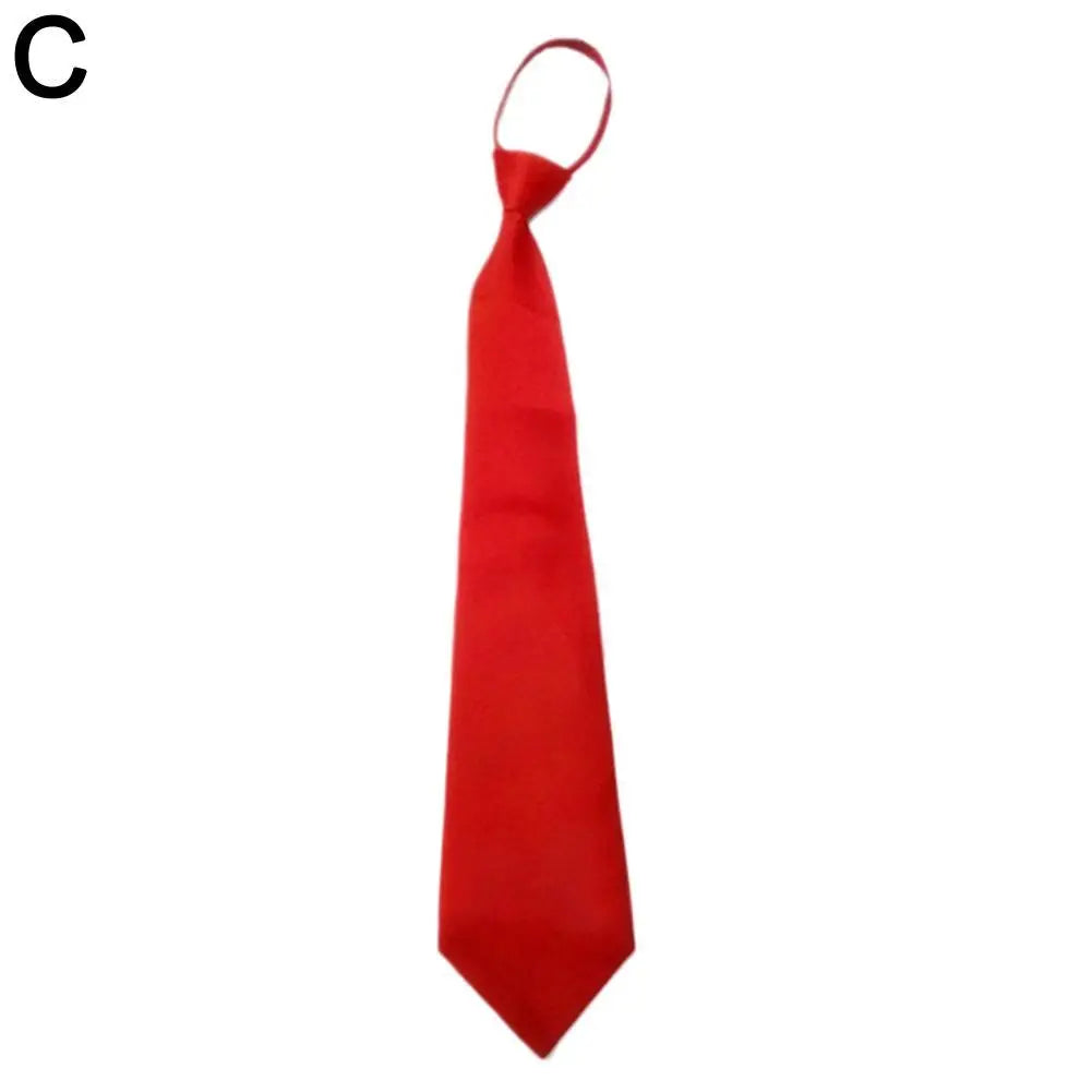 Unisex Black Simple Clip on Tie Security Tie Uniform Shirt Suit Neckties Steward Matte Funeral Lazy Neck Ties Men Women Students