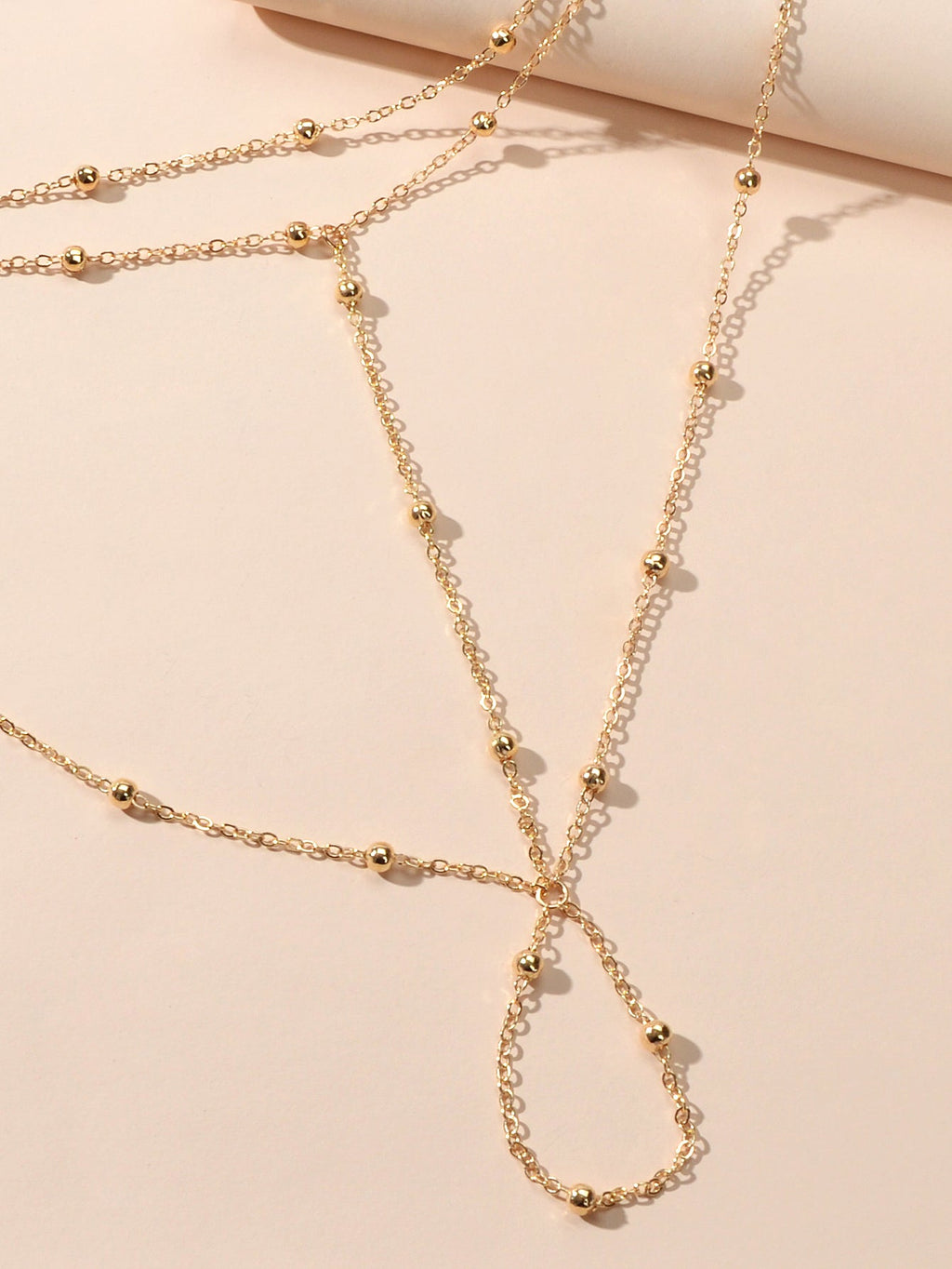 1pc Gold Chain Boho Layered Anklet with Toe Foot Jewellery Barefoot