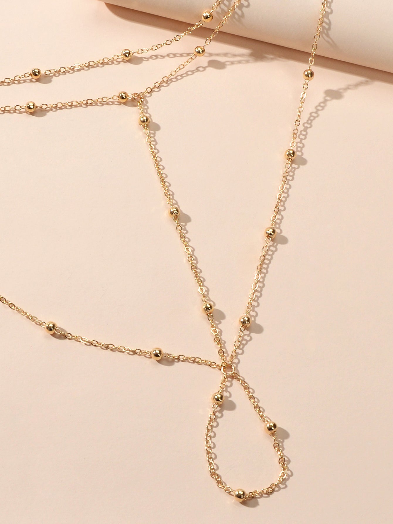 1pc Gold Chain Boho Layered Anklet with Toe Foot Jewellery Barefoot