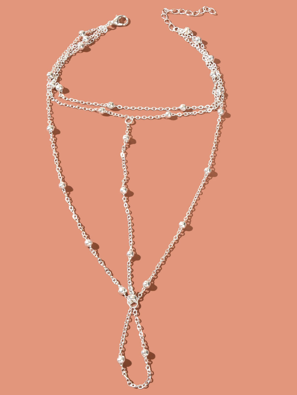 1pc Gold Chain Boho Layered Anklet with Toe Foot Jewellery Barefoot