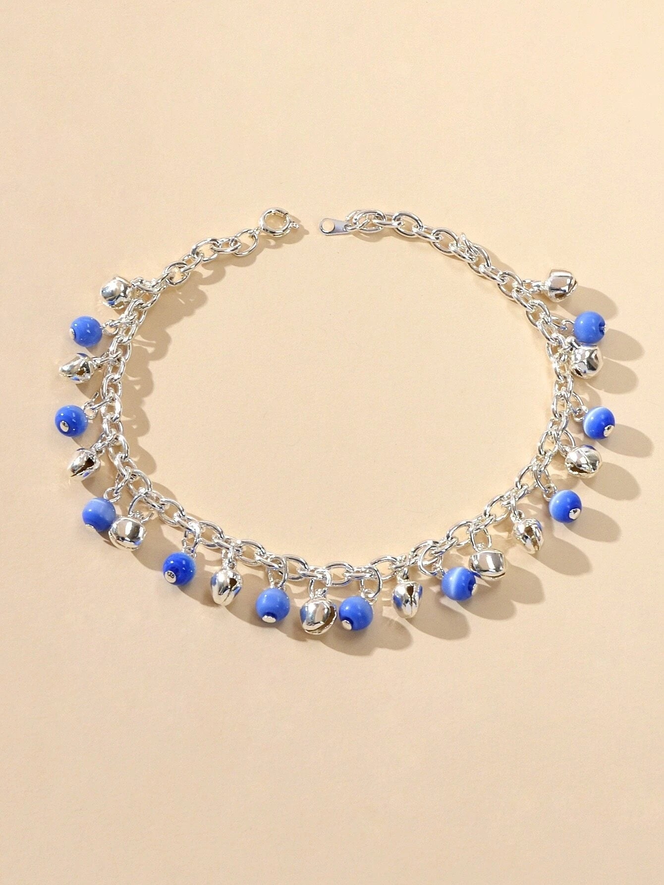 AU Local 1 pc Foot Beach Jewellery Chain Blue Beads Charm Anklet