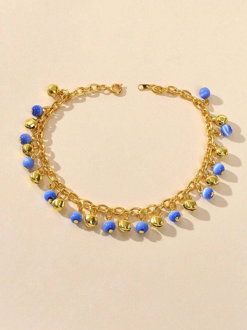 AU Local 1 pc Foot Beach Jewellery Chain Blue Beads Charm Anklet