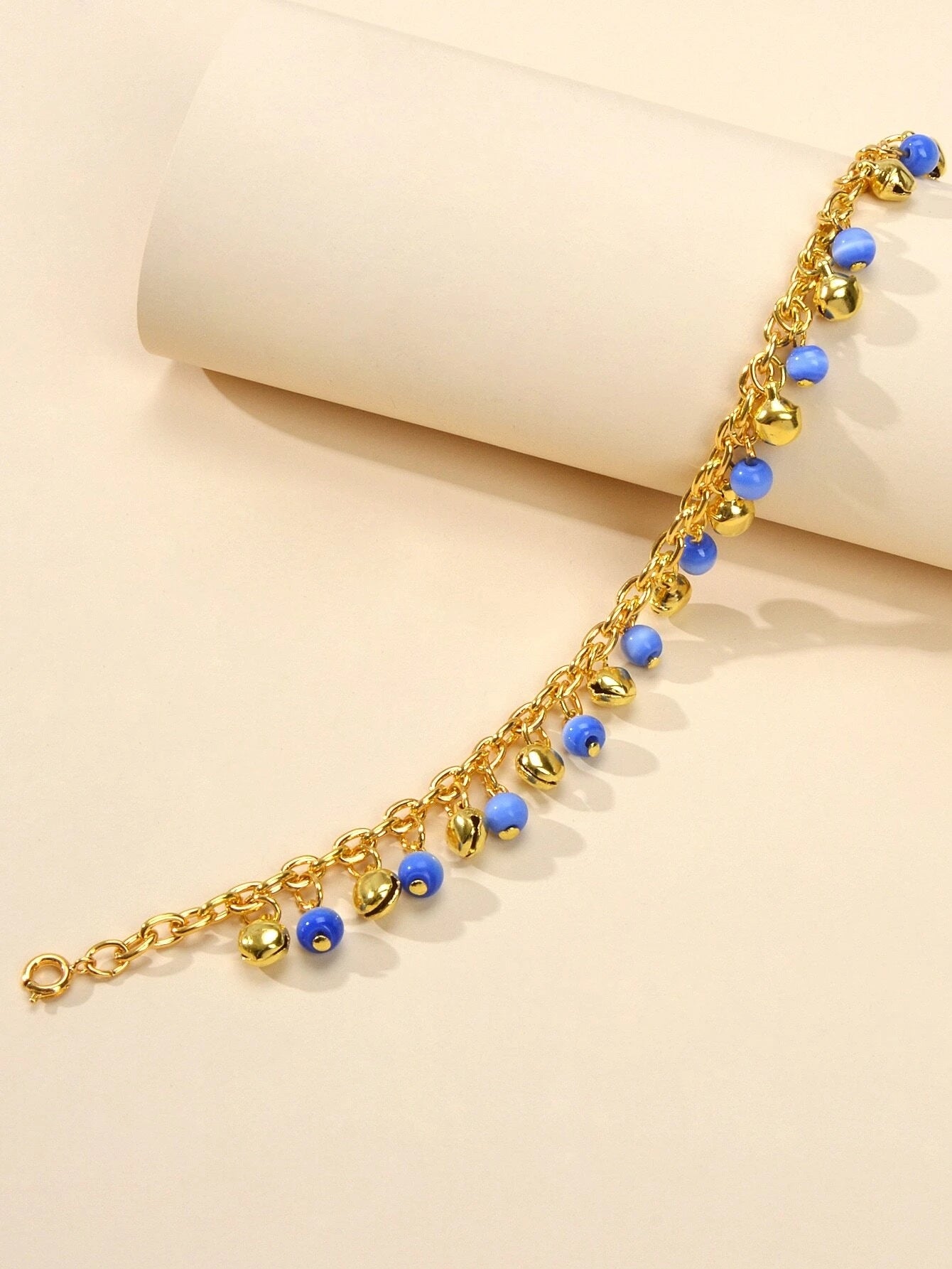 AU Local 1 pc Foot Beach Jewellery Chain Blue Beads Charm Anklet