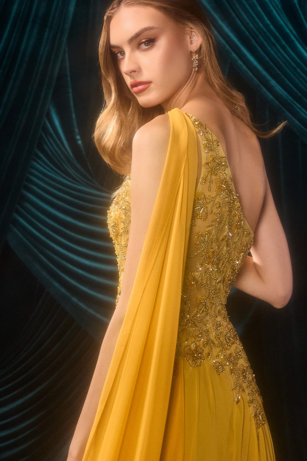 Andrea & Leo A1495 One Shoulder Chiffon A-Line Formal Dress