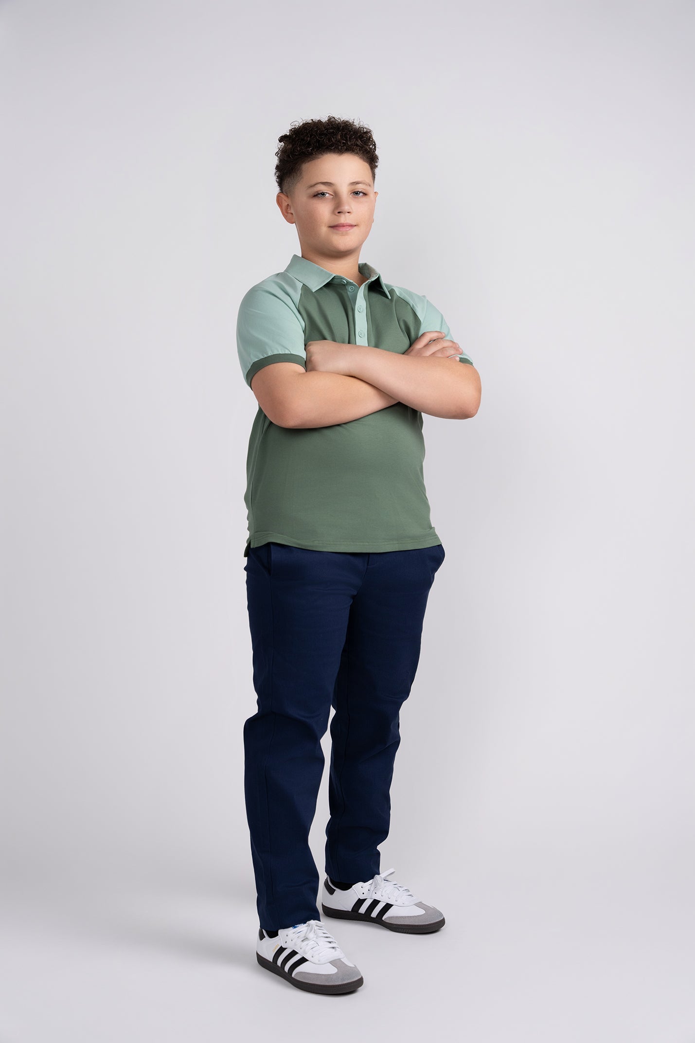 Jade Accent Shoulder Polo