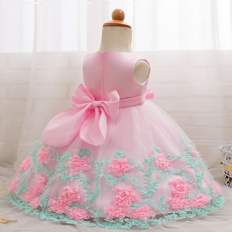 Baby Girl Flower Dress Vintage Robe Fille Princess