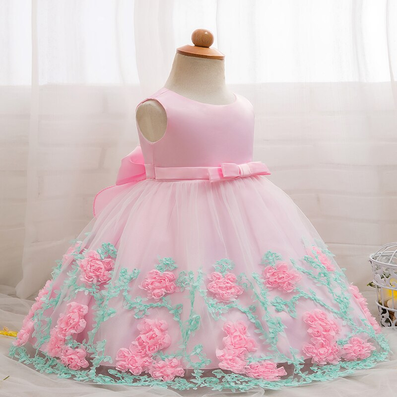 Baby Girl Flower Dress Vintage Robe Fille Princess