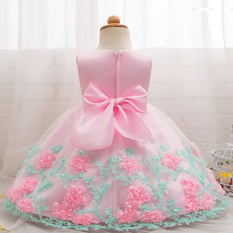 Baby Girl Flower Dress Vintage Robe Fille Princess