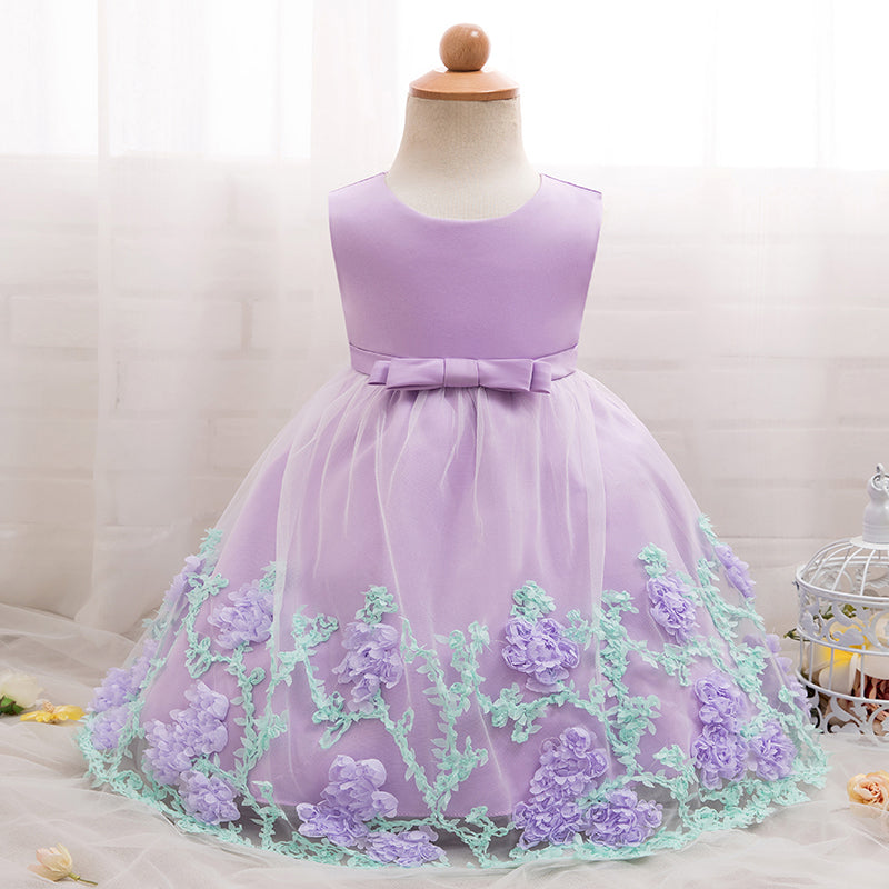 Baby Girl Flower Dress Vintage Robe Fille Princess