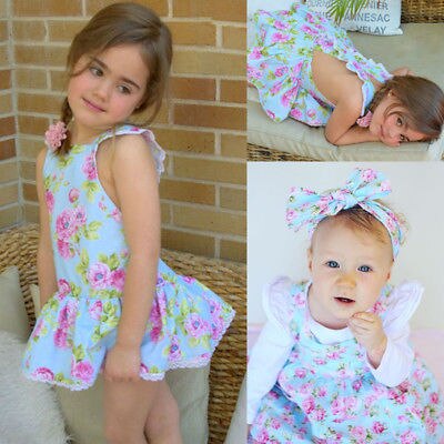 Flower Sleeveless Baby Girl Toddler Dress Lace