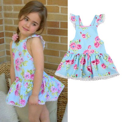 Flower Sleeveless Baby Girl Toddler Dress Lace