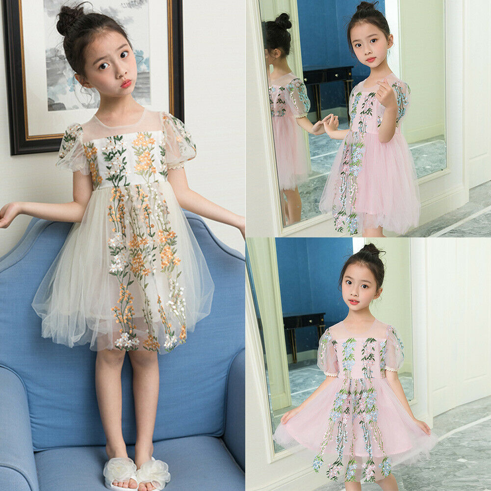 Formal Kids Baby Girl Princess Dress Flower