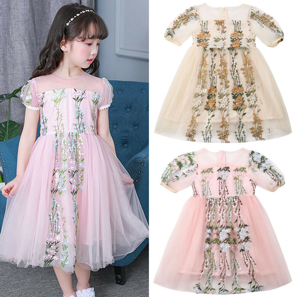 Formal Kids Baby Girl Princess Dress Flower