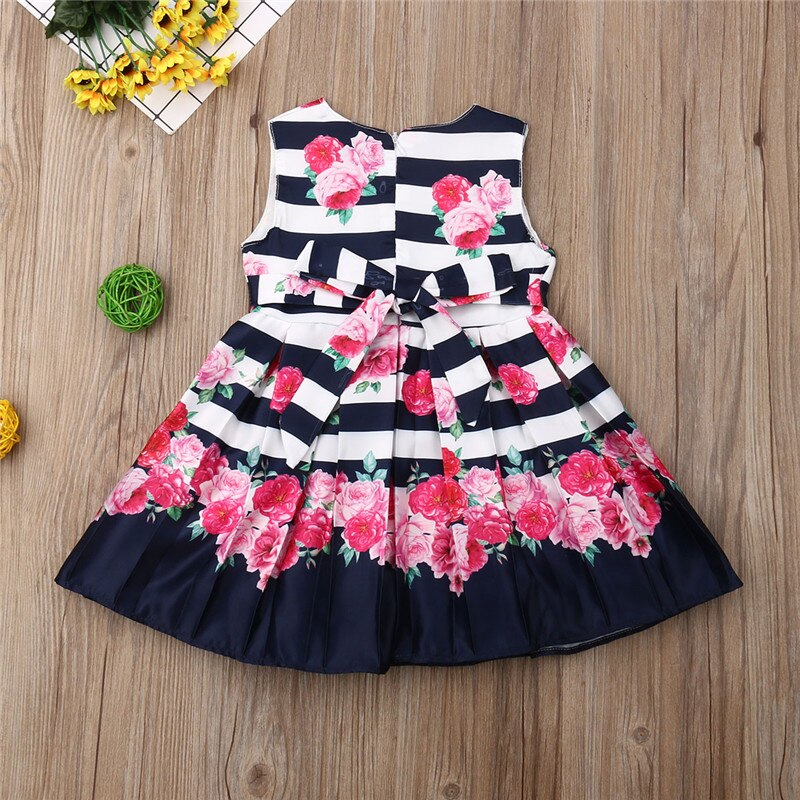 Formal Kids Girl Flower Princess Dress Sleeveless