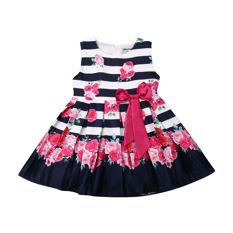 Formal Kids Girl Flower Princess Dress Sleeveless