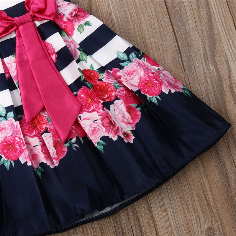 Formal Kids Girl Flower Princess Dress Sleeveless