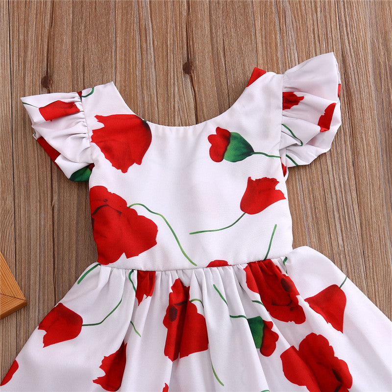 Kids Girl Flower Dress Floral Dress Birthday Baby