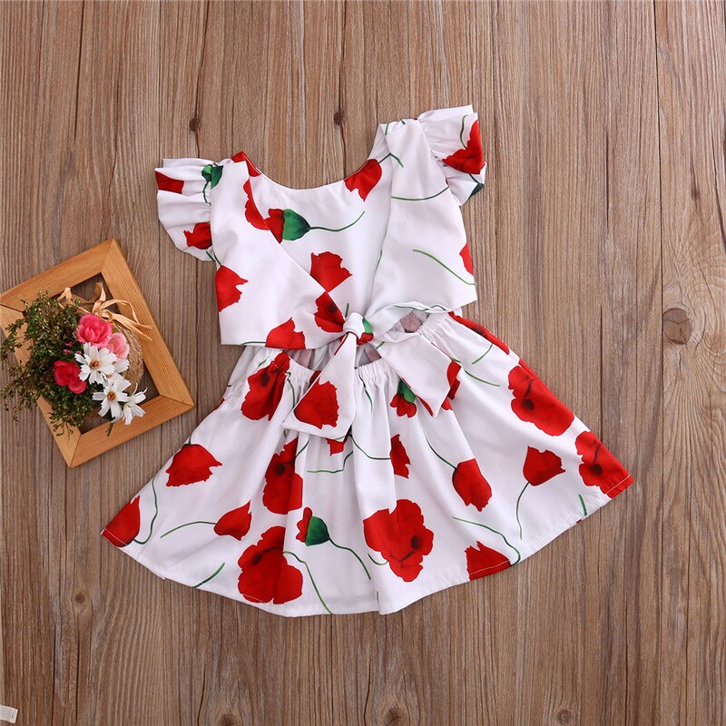 Kids Girl Flower Dress Floral Dress Birthday Baby