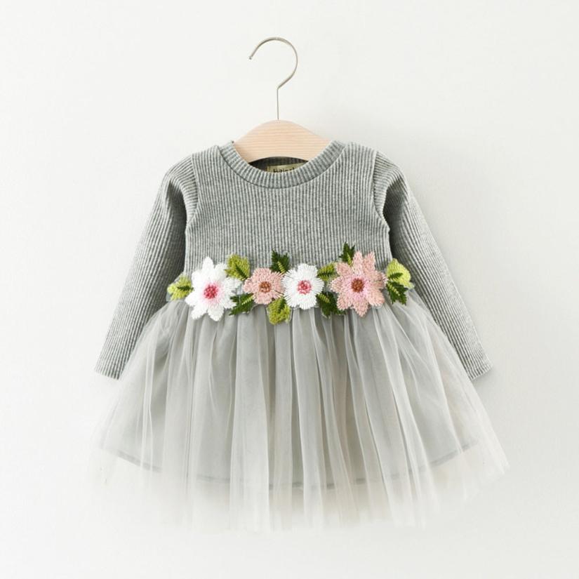 Newborn Baby Girl Dress Flower Baby