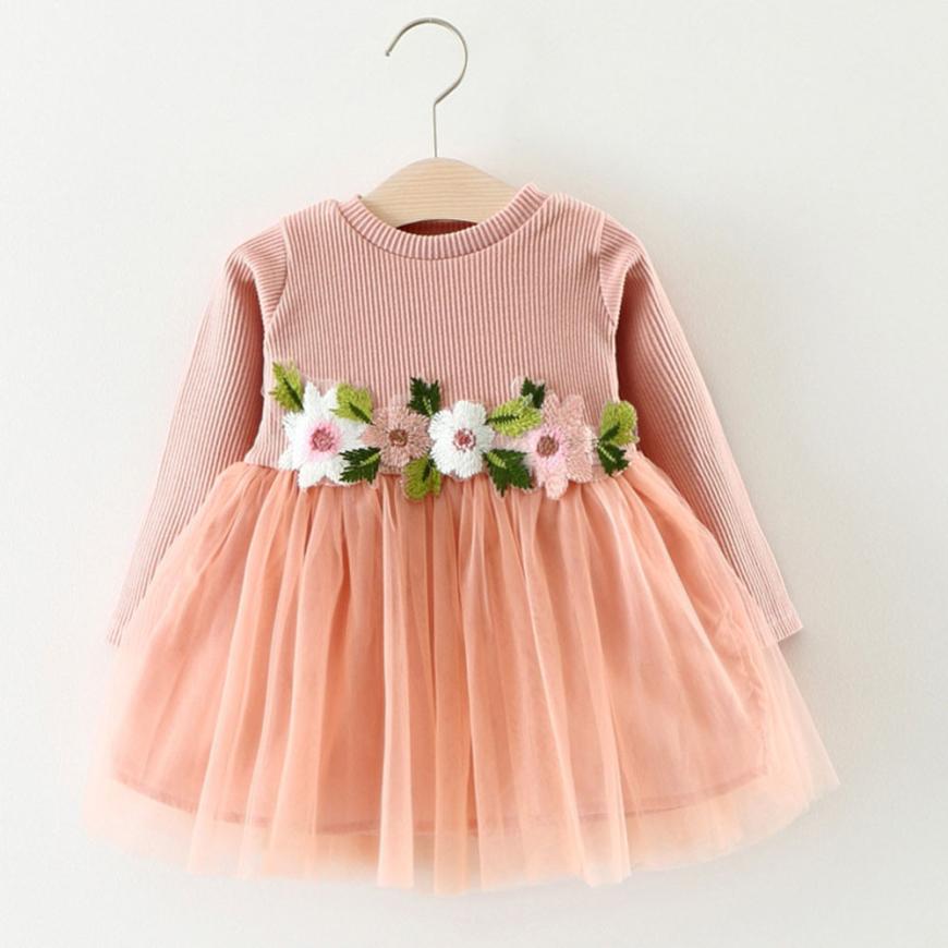 Newborn Baby Girl Dress Flower Baby