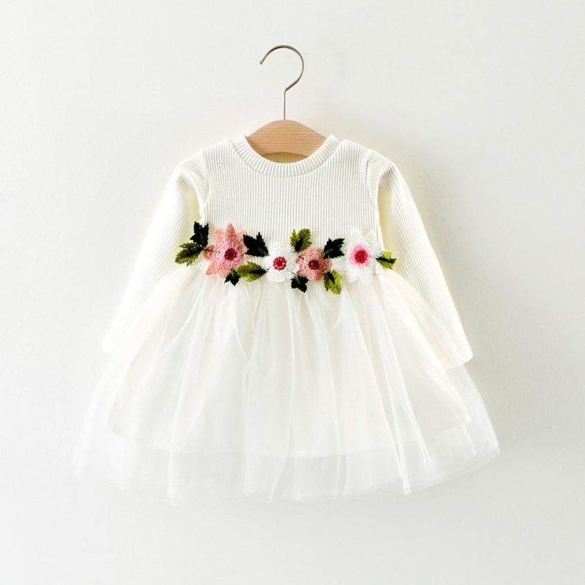 Newborn Baby Girl Dress Flower Baby