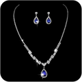 Bride Wedding Sparkle Necklace Earrings Set
