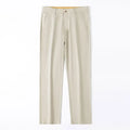 Summer Thin Breathable Cotton Linen Fabric Men's Suit Pants Business Straight Smooth Formal Trousers Male Plus Size 35 40 42