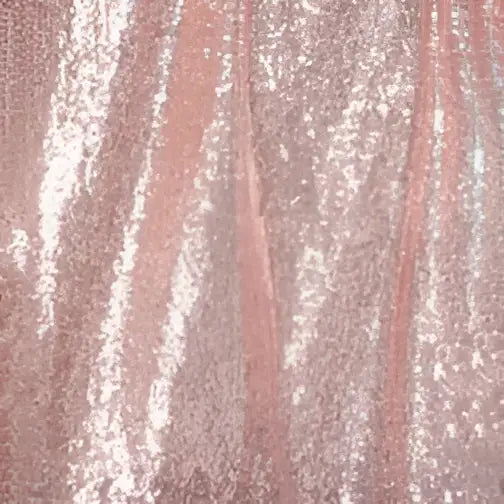 Rose Gold Sequined One Shoulder Large Bridesmaid Dress