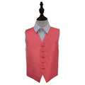 Solid Check Waistcoat - Boys - Coral, 32'