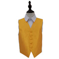 Solid Check Waistcoat - Boys - Sunflower Gold, 26'